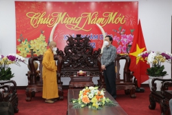 Ninh Thuận: Ban Trị sự Phật giáo tỉnh thăm và chúc Tết chính quyền các cấp nhân dịp Xuân Nhâm Dần 2022