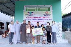 Ninh Thuận: Chùa Long Cát kết hợp cùng UBMTTVN huyện và công ty Đại Nghĩa trao nhà tình thương đến các hộ gia đình khó khăn