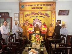 Ninh Thuận: Phật giáo huyện Ninh Hải thăm chúc Tết các cấp lãnh đạo chính quyền