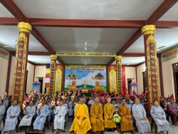 Ninh Thuận: Ban Trị Sự Phật giáo huyện Thuận Bắc gặp gỡ Phật tử huyện nhà trước thềm Phật Đản PL: 2569