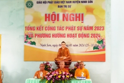 Phật giáo huyện Ninh Sơn tổng kết công tác Phật sự năm 2023 và phương hướng hoạt động 06 tháng đầu năm 2024